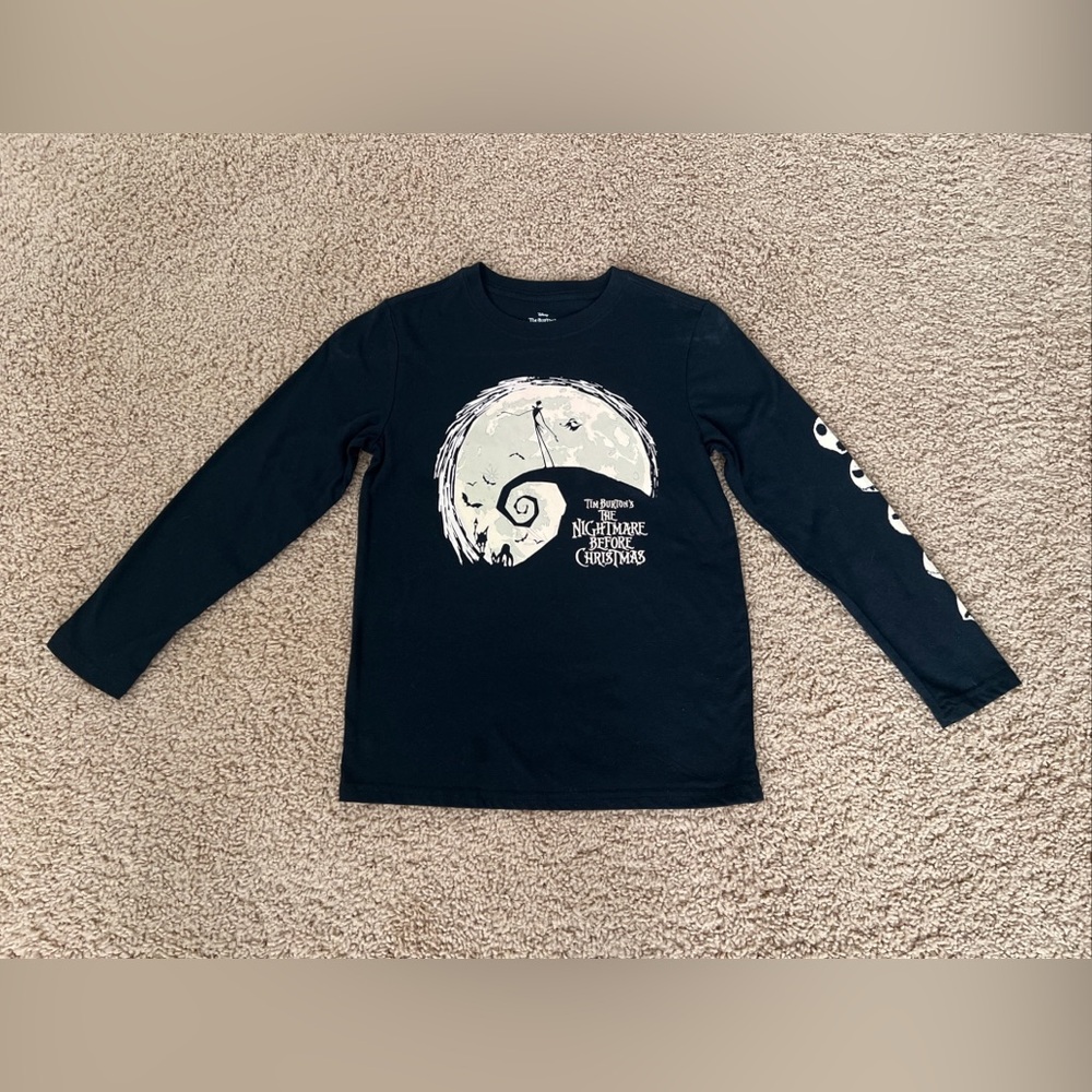 Disney The Nightmare Before Christmas Boys Long Sleeve Graphic Shirt Size M/8